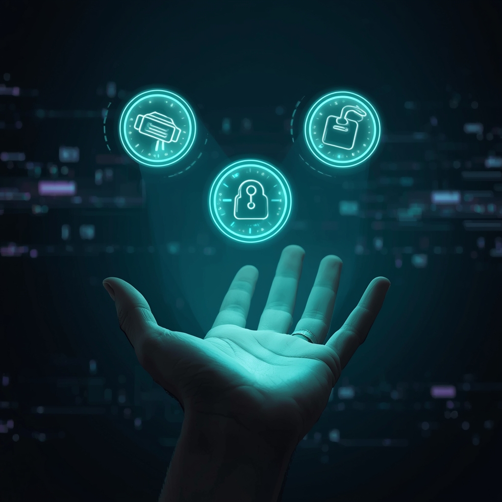 NFT utility tokens and digital ownership concept visualization